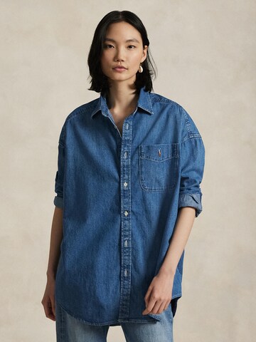 Camicia da donna di Polo Ralph Lauren in blu: frontale