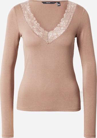 VERO MODA - Camisa 'ROSA' em bege: frente