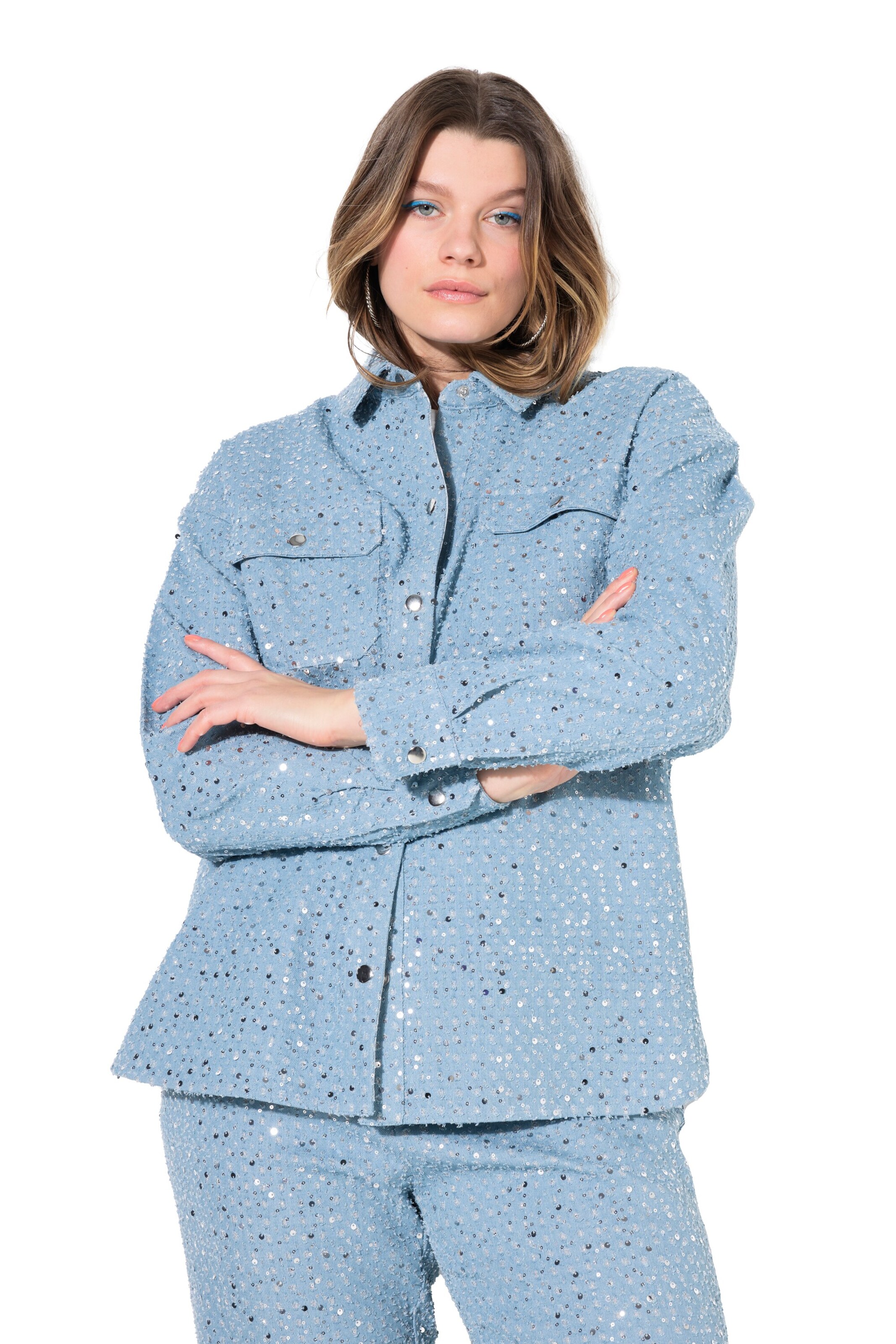 Studio Untold Blouse in Blue: front