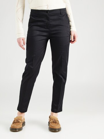 Coupe slim Pantalon à plis Sisley en noir : devant