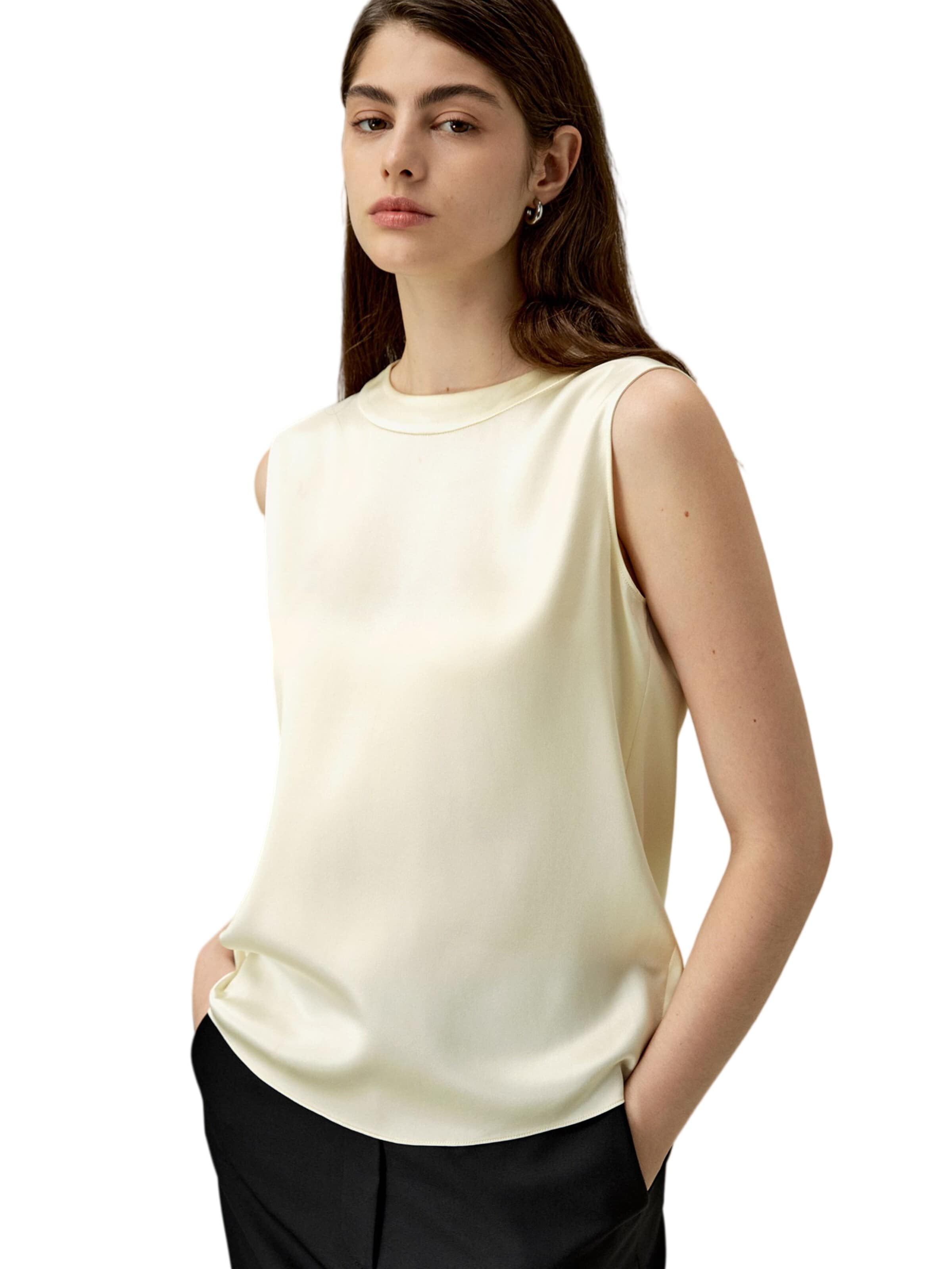 Lilysilk - Blusa en blanco: frente