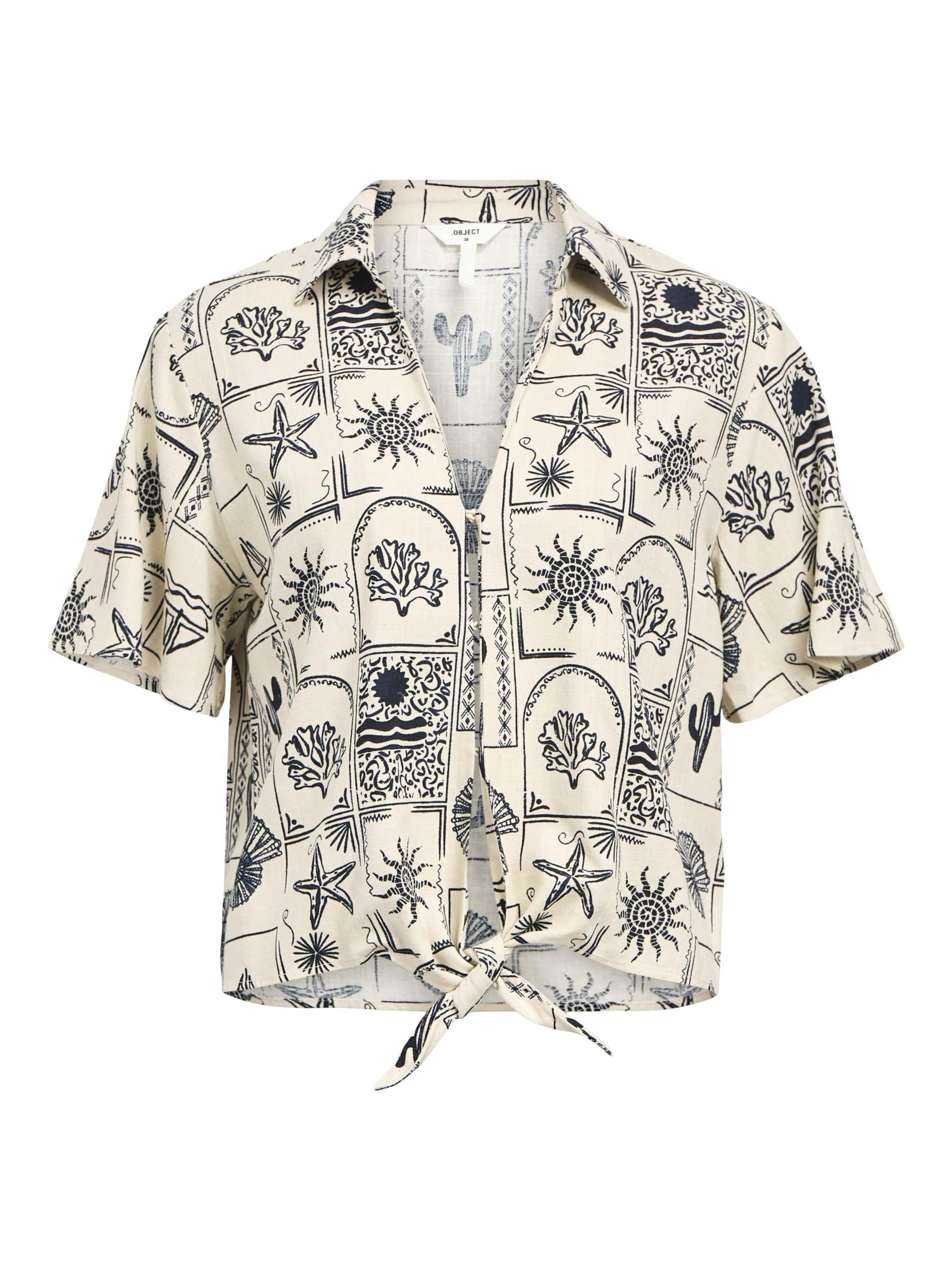 OBJECT - Blusa 'OBJEMBER' em bege: frente