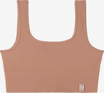 CALZEDONIA Bralette Top in Beige: front