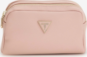 GUESS Cosmetic Bag in Pink: front