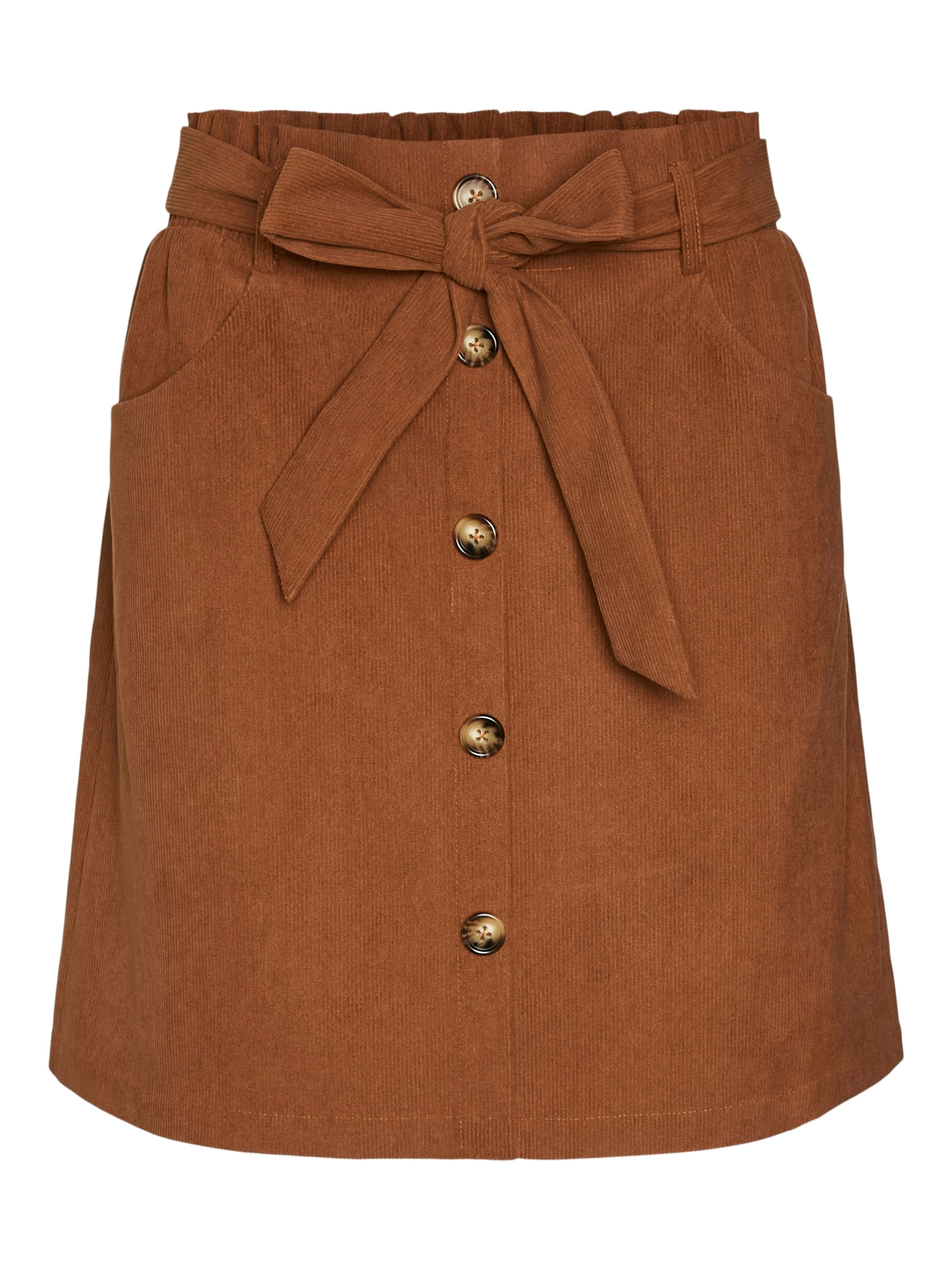Vero Moda Curve Rok 'VMCVilja' in Bruin: voorkant