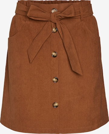 Jupe 'VMCVilja' Vero Moda Curve en marron : devant