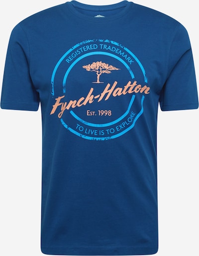 FYNCH-HATTON T-Krekls zils / debeszils / pasteļoranžs, Preces skats