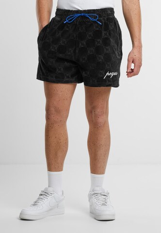 Pequs Regular Trousers in Black: front