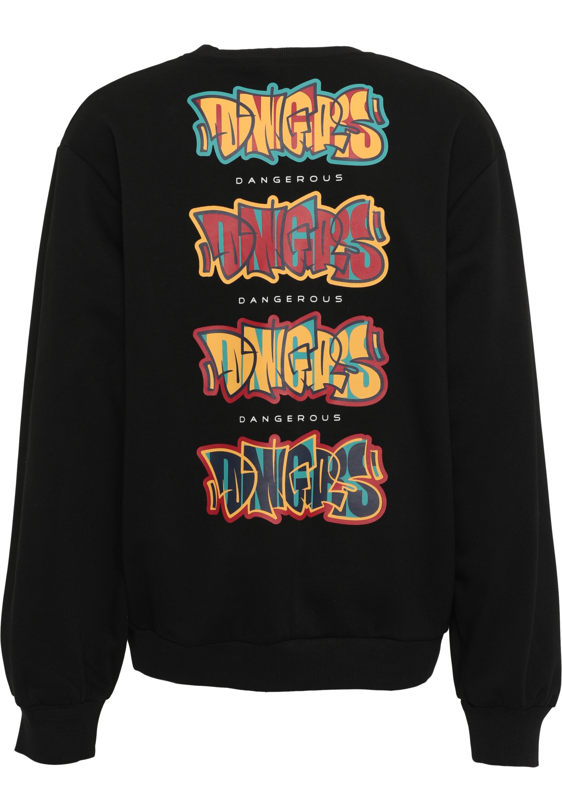 Dangerous DNGRS Sweatshirt 'Wall Arts' in Black