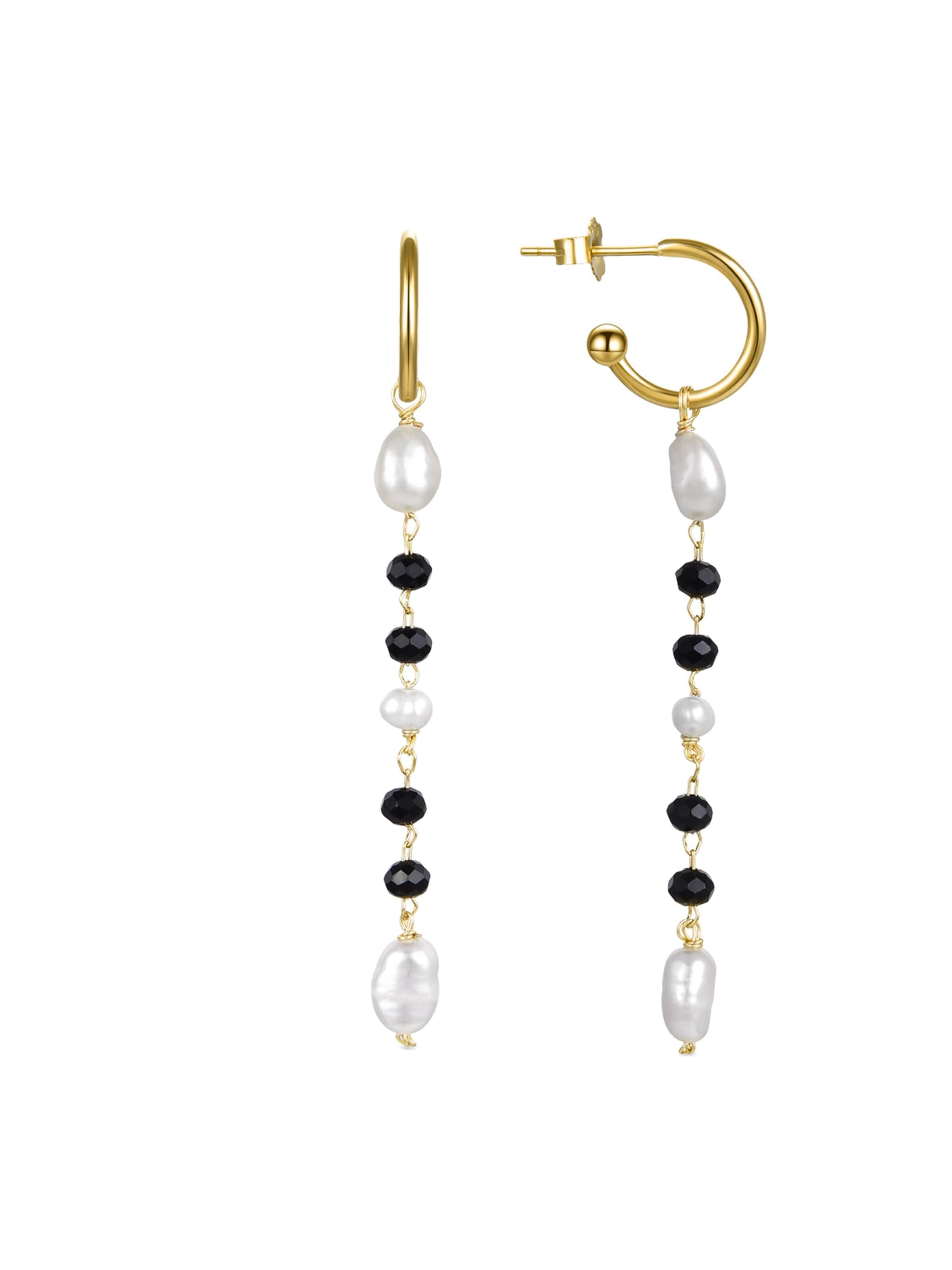 Luxenter Earrings 'Zhuli' in One Size in White, Item view