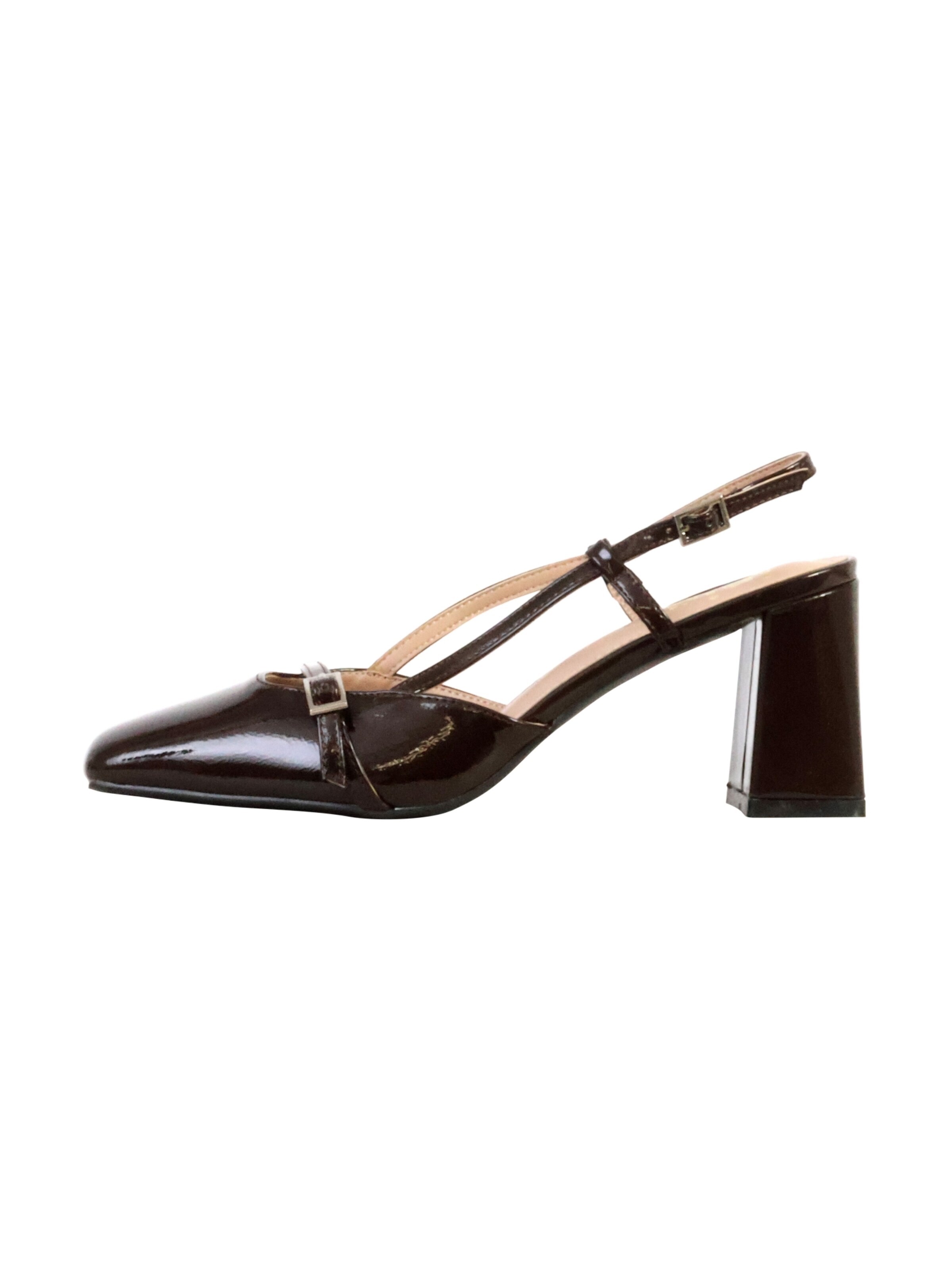 Super Mode Sandaal 'Inia-Sandalen mit Absatz' in Bruin: voorkant
