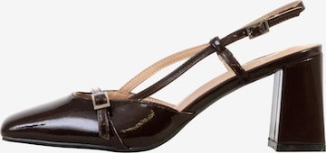Super Mode Sandaal 'Inia-Sandalen mit Absatz' in Bruin: voorkant