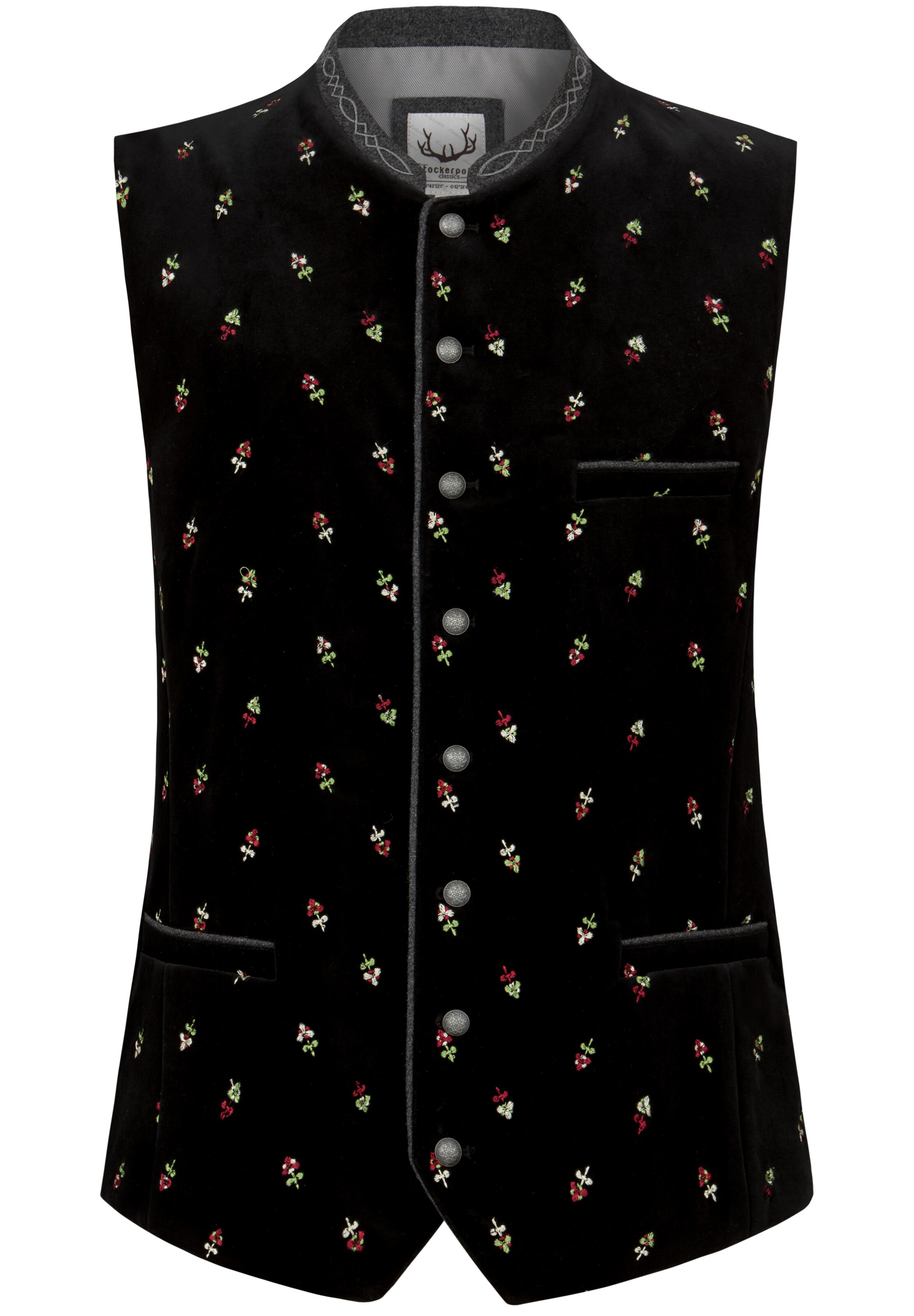 STOCKERPOINT Trachtenweste 'Vittorio' in Schwarz: Vorderseite