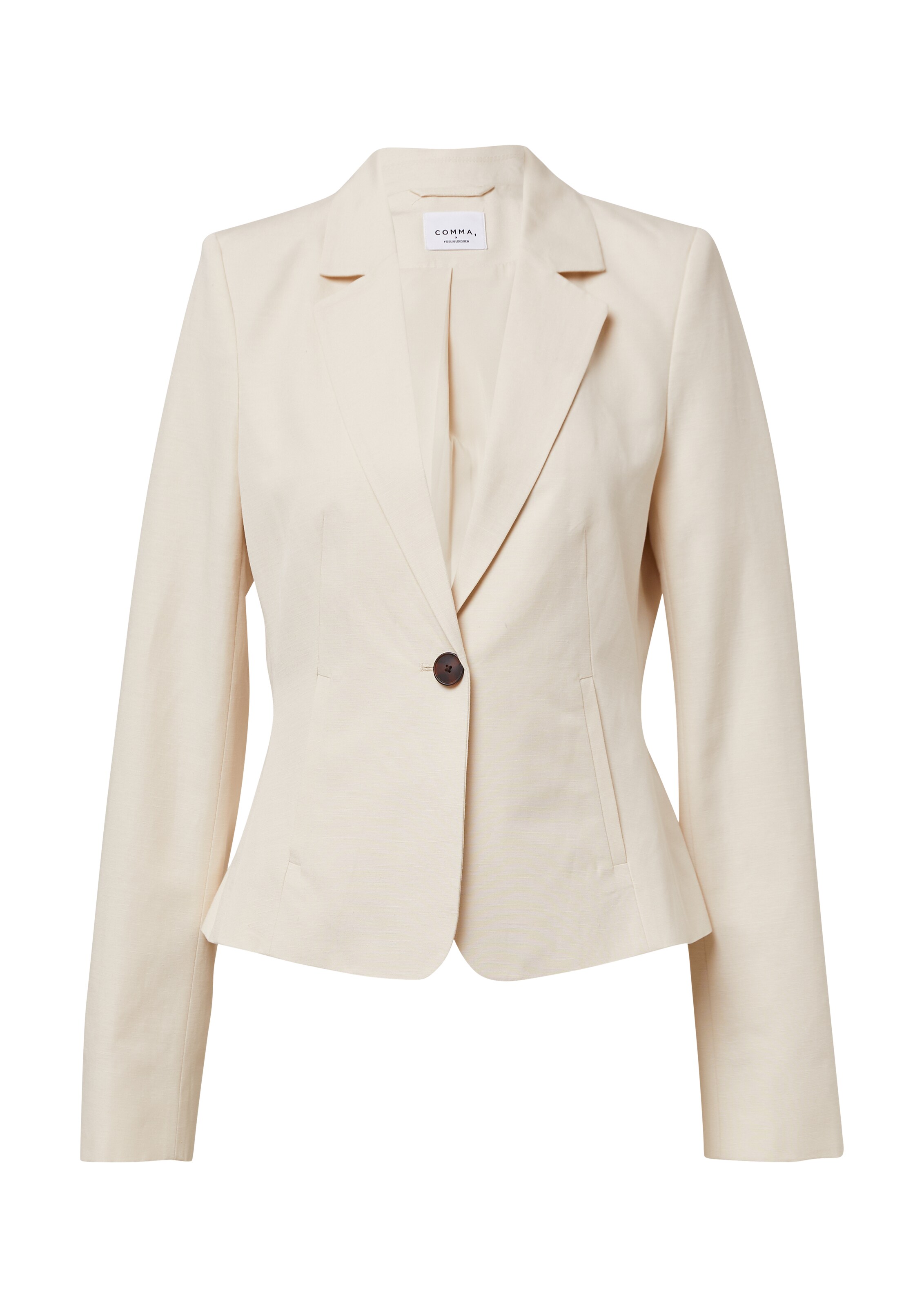 COMMA Blazer 'Comma x Füsun Lindner' in Beige: Vorderseite