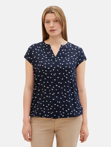 Tom Tailor Women + Bluse in Blau