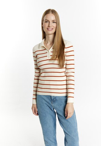 DreiMaster Maritim Sweater in White: front