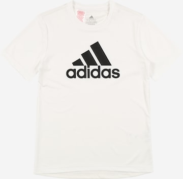 ADIDAS SPORTSWEAR Performance Shirt 'Aeroready Designed To Move Big Logo' in White: front