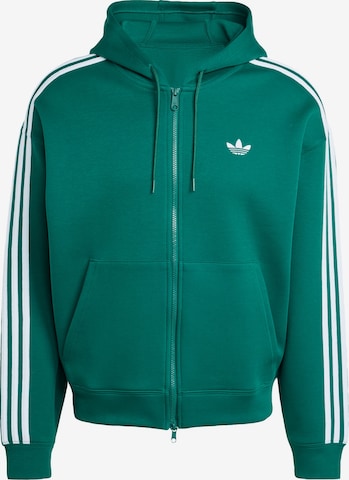 ADIDAS ORIGINALS Zip-Up Hoodie in Green: front