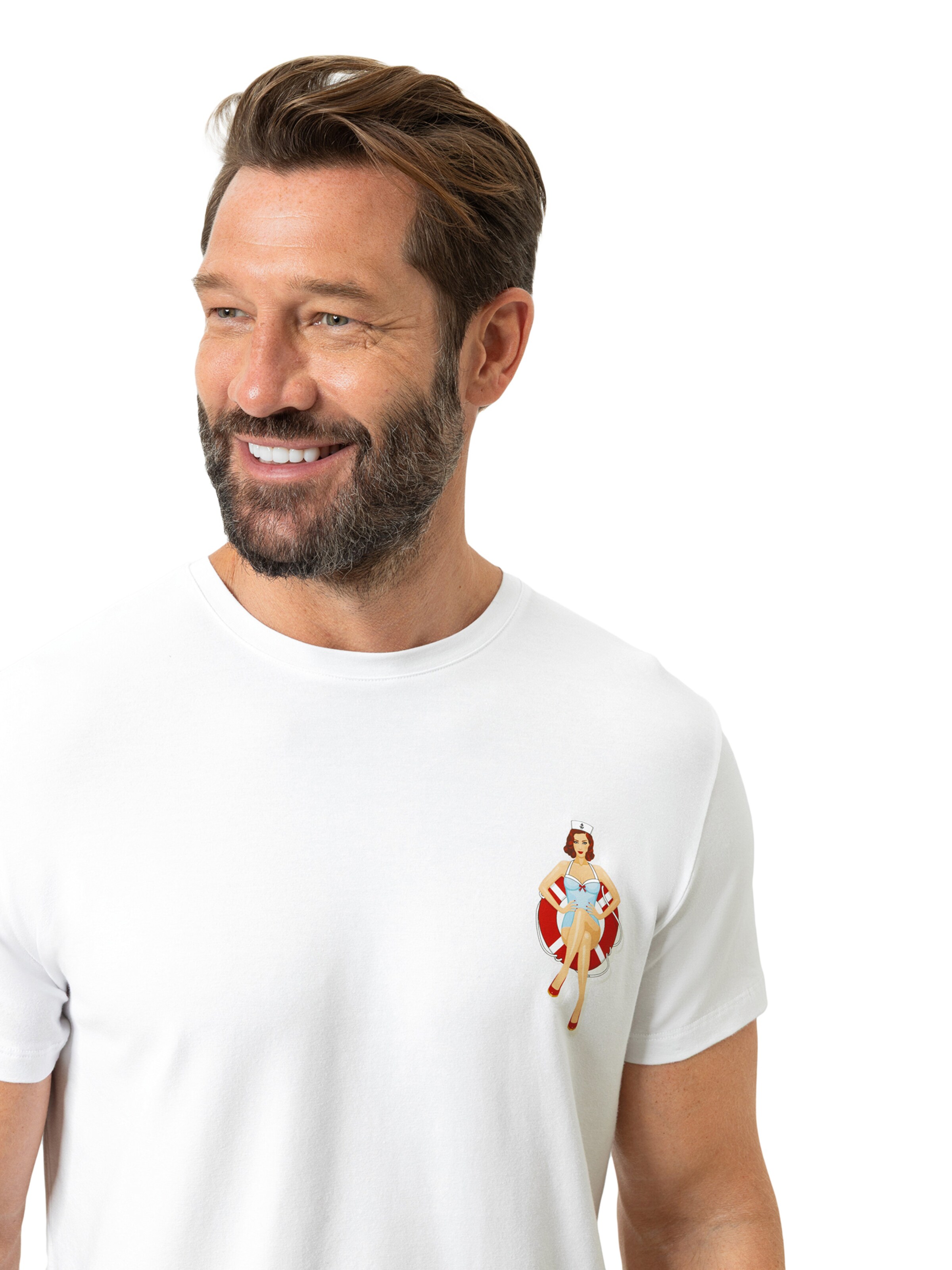 Mey Shirt 'Wave Swing' in Wit