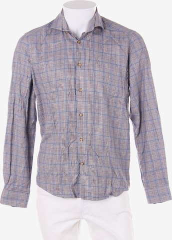 YVES GERARD Button Up Shirt in M in Blue: front