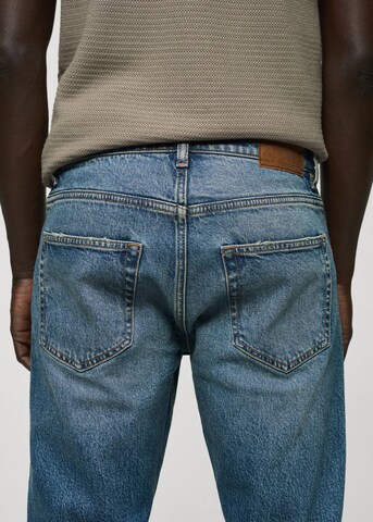 MANGO MAN Tapered Jeans 'Ben' in Blau