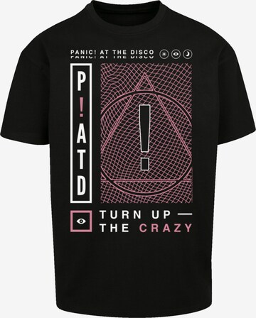 F4NT4STIC Shirt 'Panic At The Disco Turn Up The Crazy' in Black: front