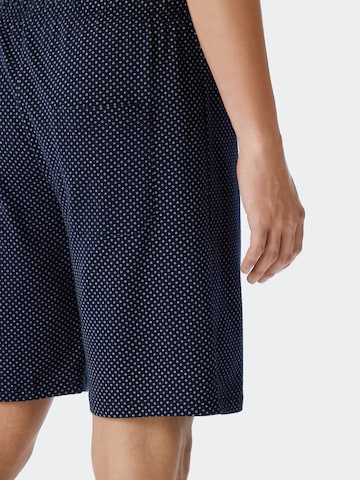 SCHIESSER Štandardný strih Krátke pyžamo 'Ebony' - Modrá