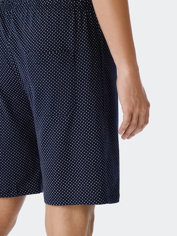 Regular Pyjama court 'Ebony' SCHIESSER en bleu