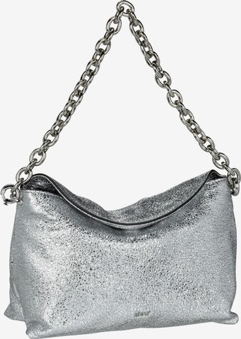 ABRO Schultertasche ' Kate Metallic ' in Silber: predná strana