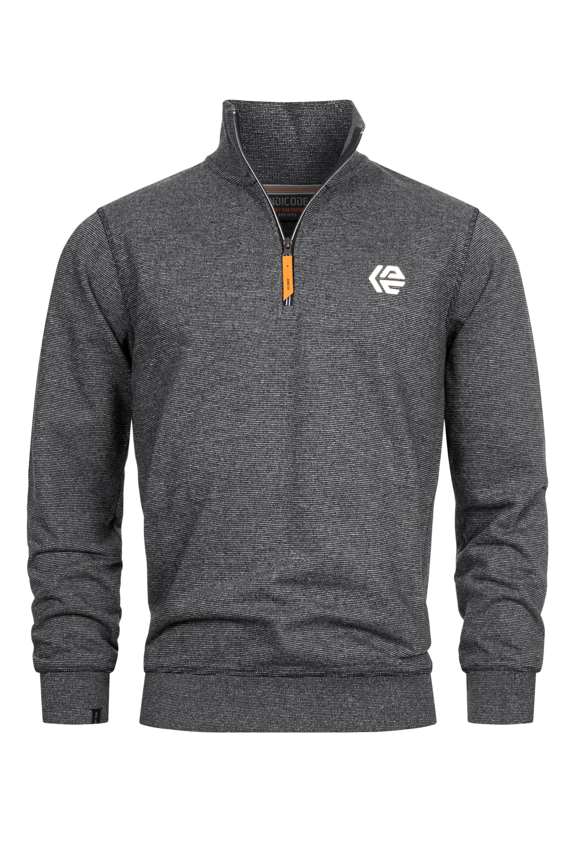 INDICODE JEANS Sweatshirt ' Caspar ' in Schwarz: Vorderseite