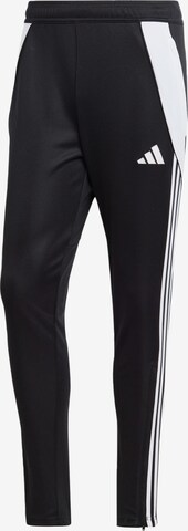 ADIDAS PERFORMANCE Tapered Sportbroek 'Tiro 24' in Zwart: voorkant