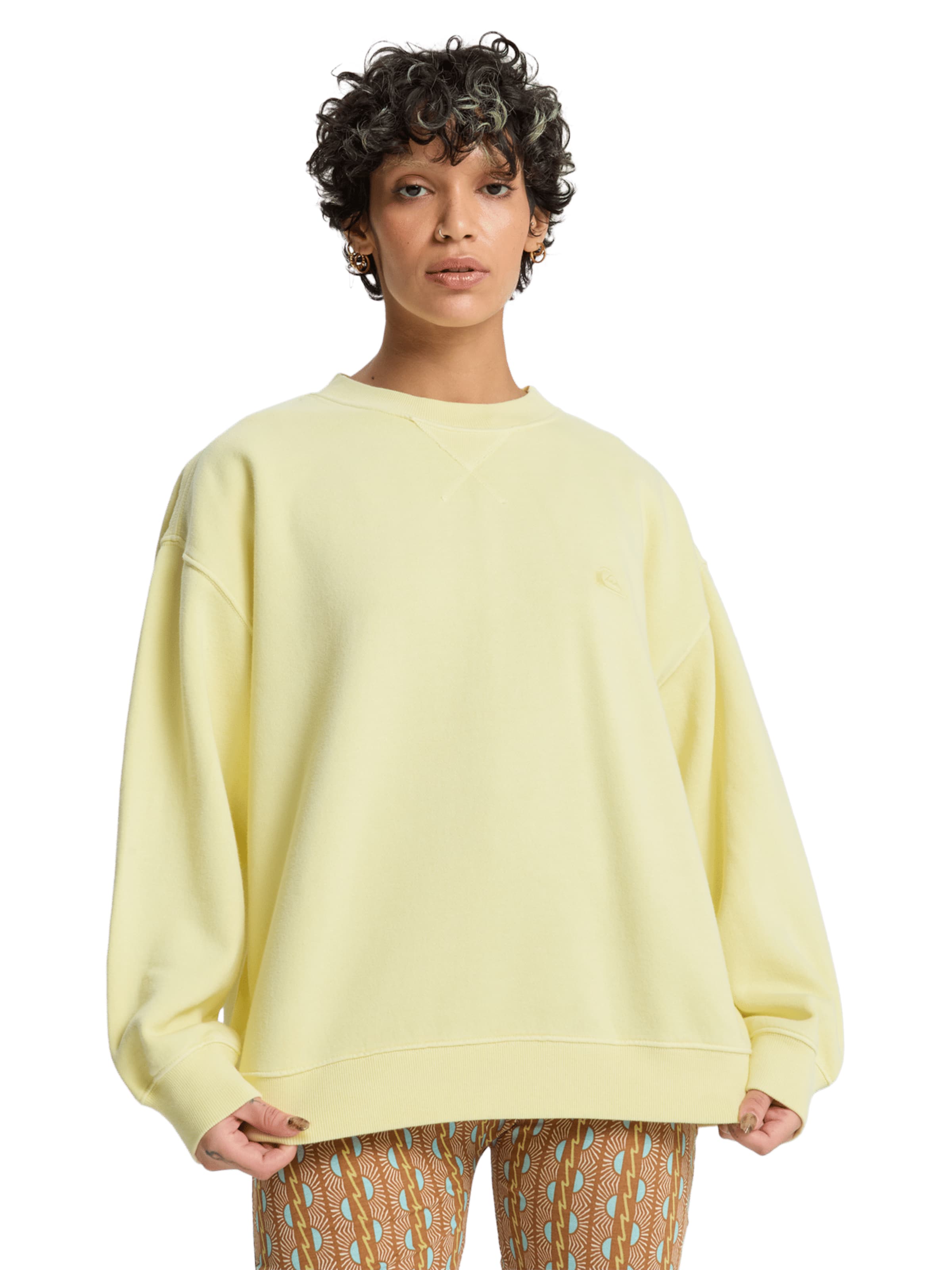 QUIKSILVER Sweatshirt in Yellow: front