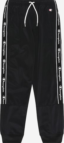 Tapered Pantaloni de la Champion Authentic Athletic Apparel pe negru: față