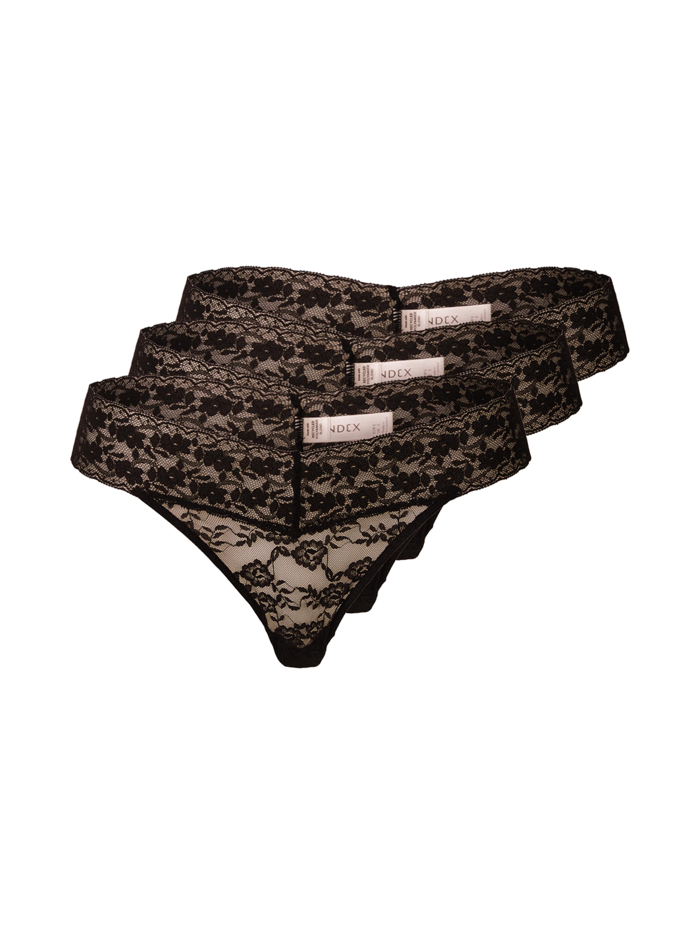 Lindex String 'Lacey' in Black: front