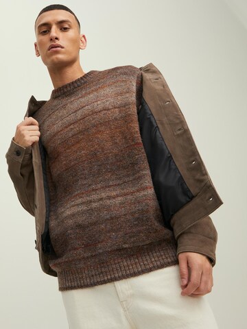 JACK & JONES Sweater in Brown