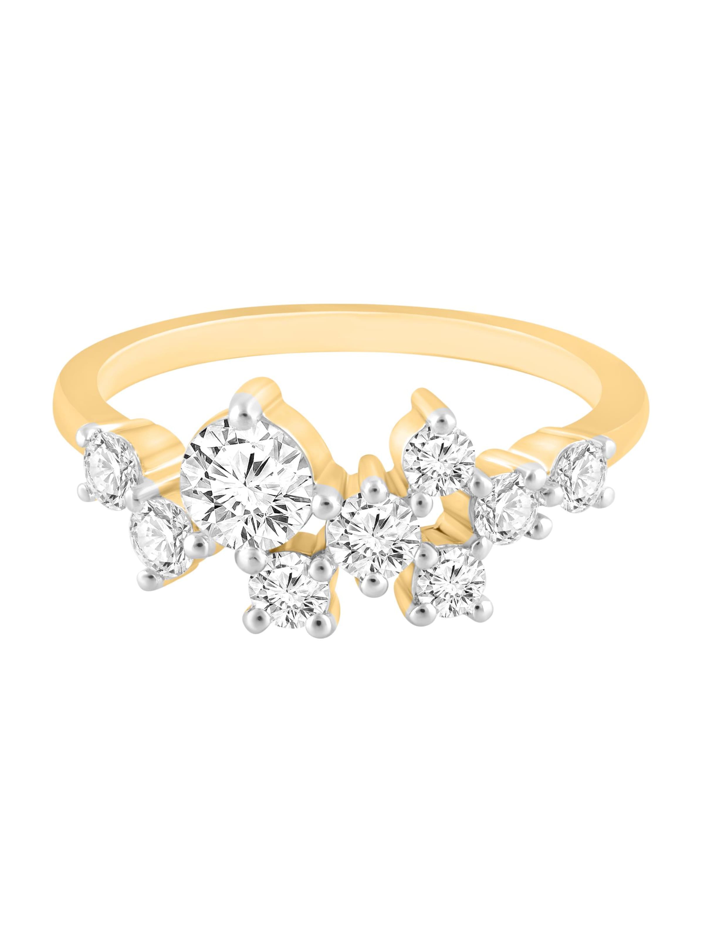 ETHISHER DIAMANTEN Ring 'Ring aus 375 Gelbgold mit Lab Grown Diamant' in Gold: front