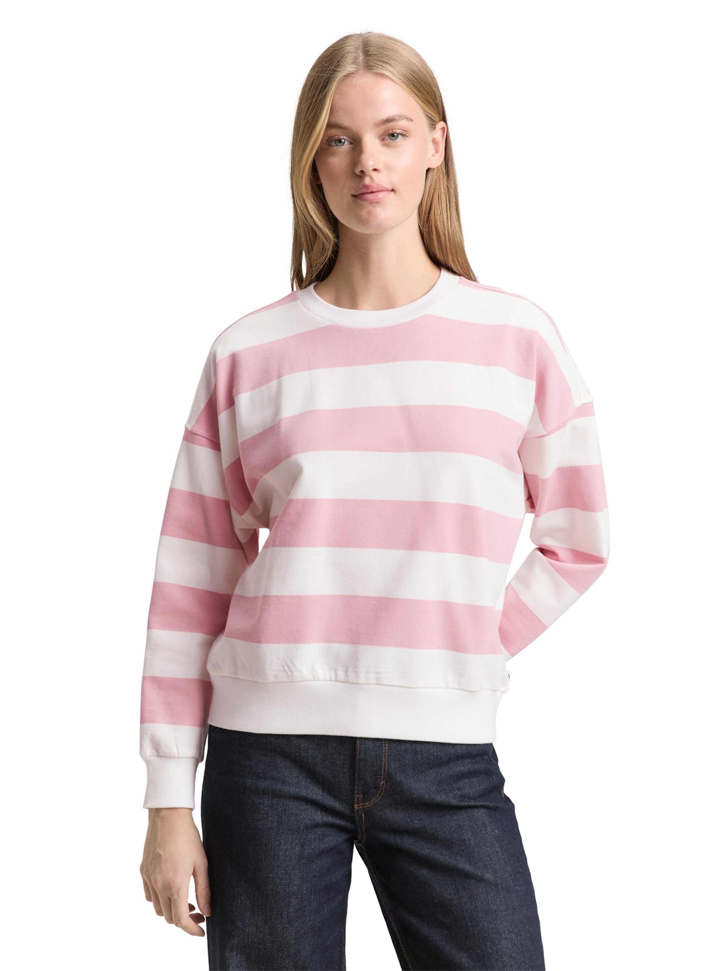 TOM TAILOR DENIM Sweatshirt in Pink: Vorderseite