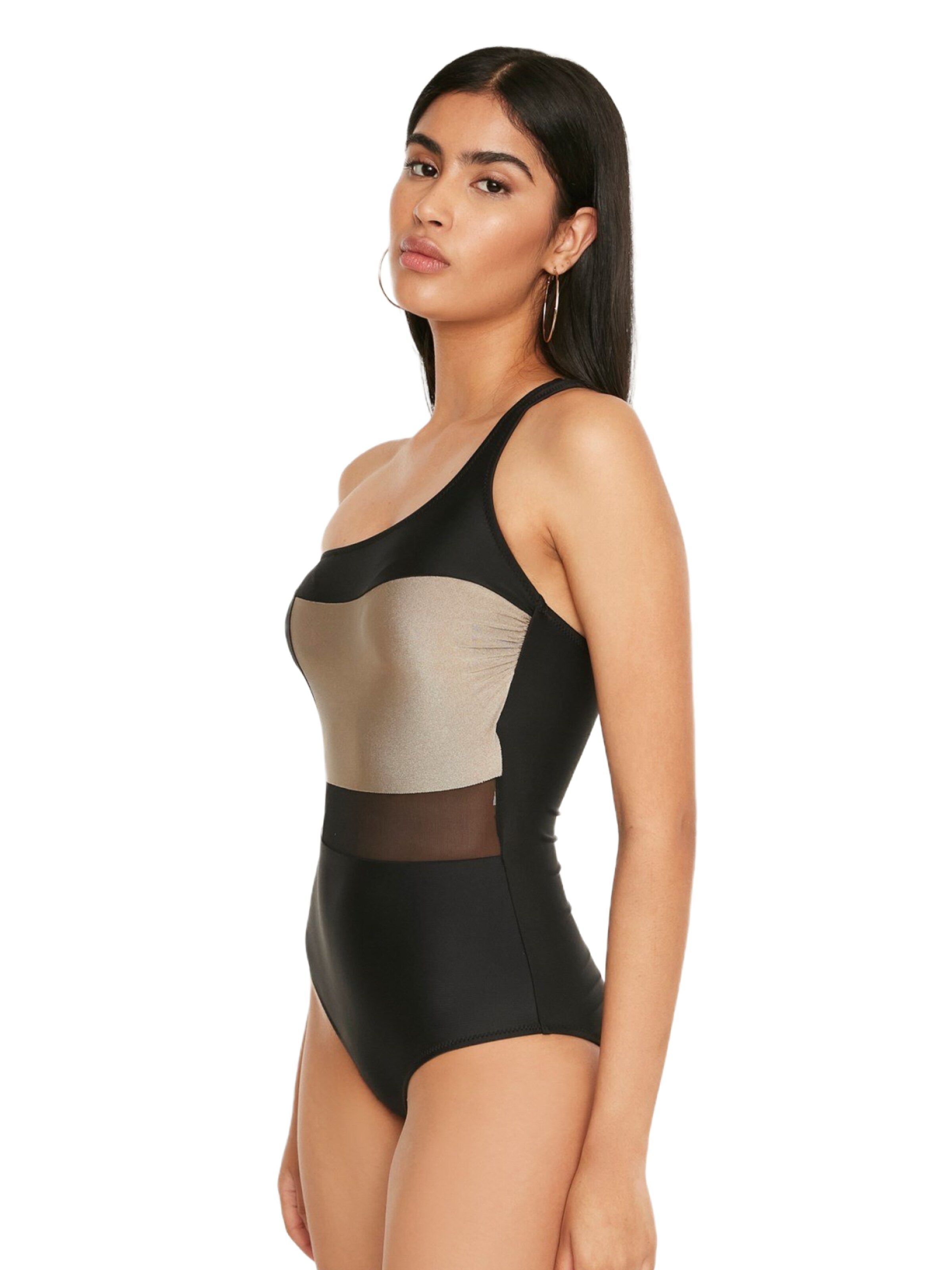C&City Bralette Swimsuit in Beige