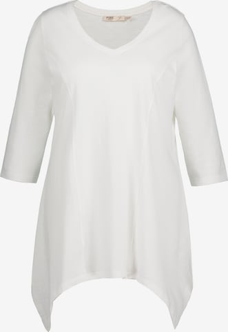 T-shirt Ulla Popken en blanc : devant