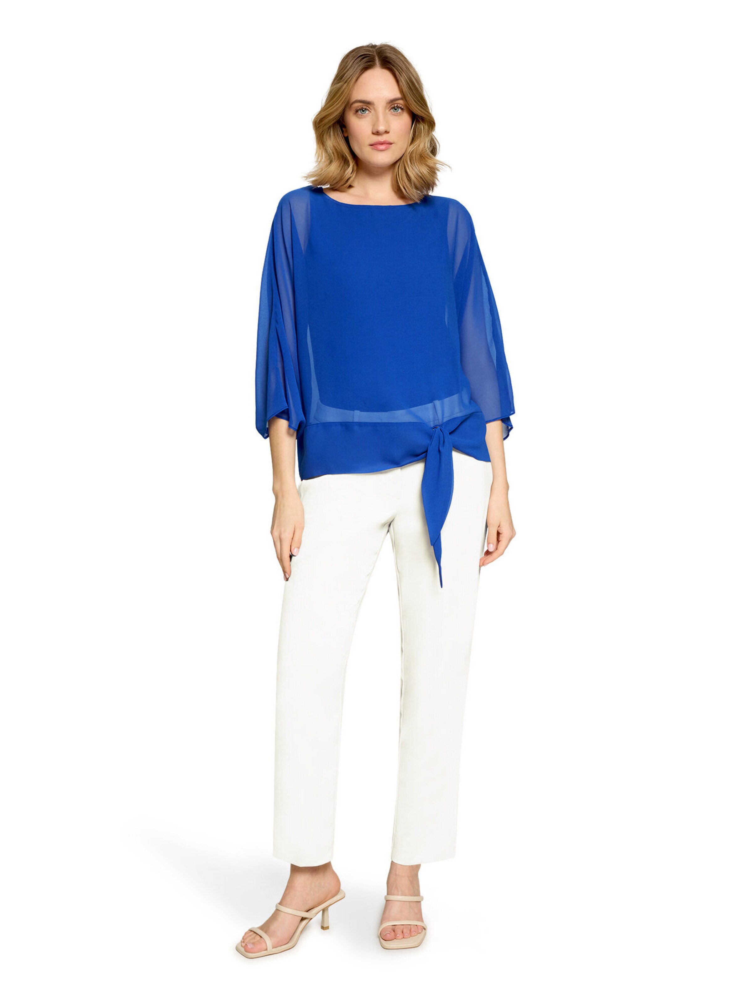 Betty Barclay Chiffonbluse unifarben in Blau