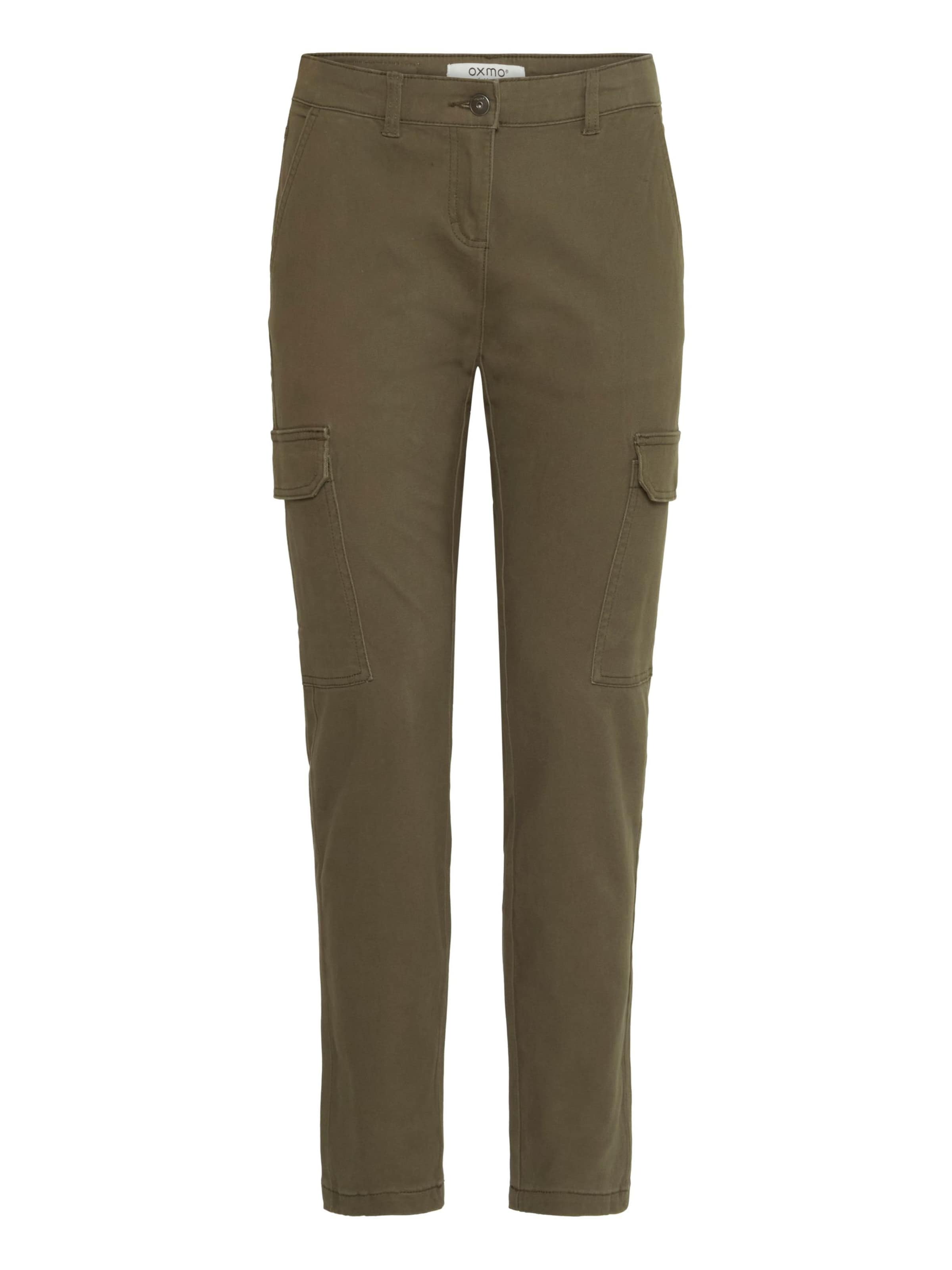 Oxmo - Slimfit Pantalón cargo 'Paler' en verde: frente