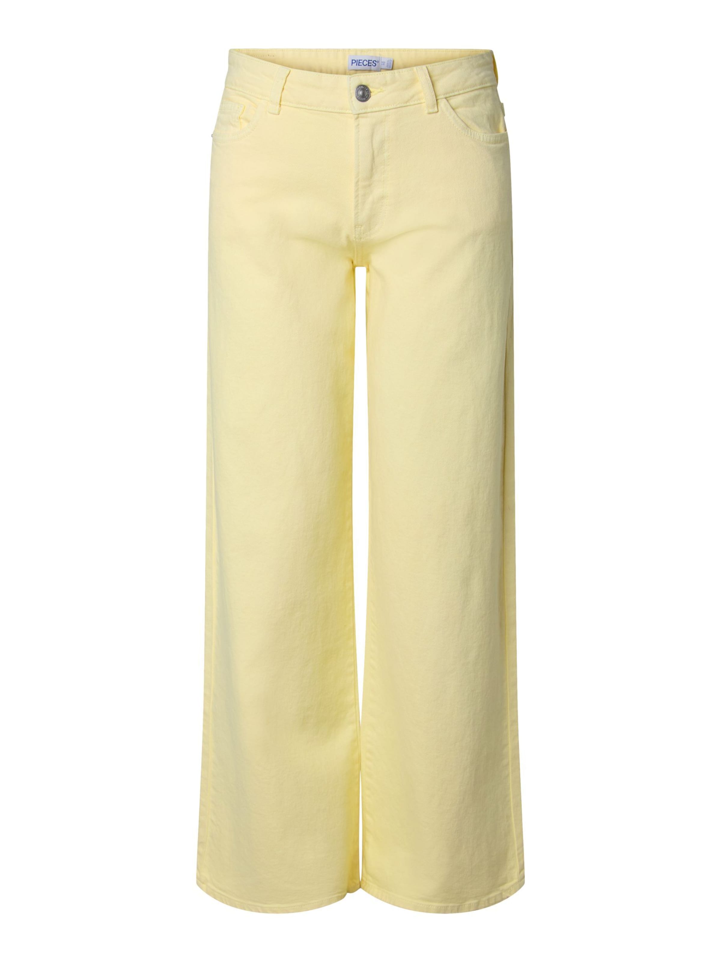 PIECES regular Jeans 'PCSelma LW' i beige: forside