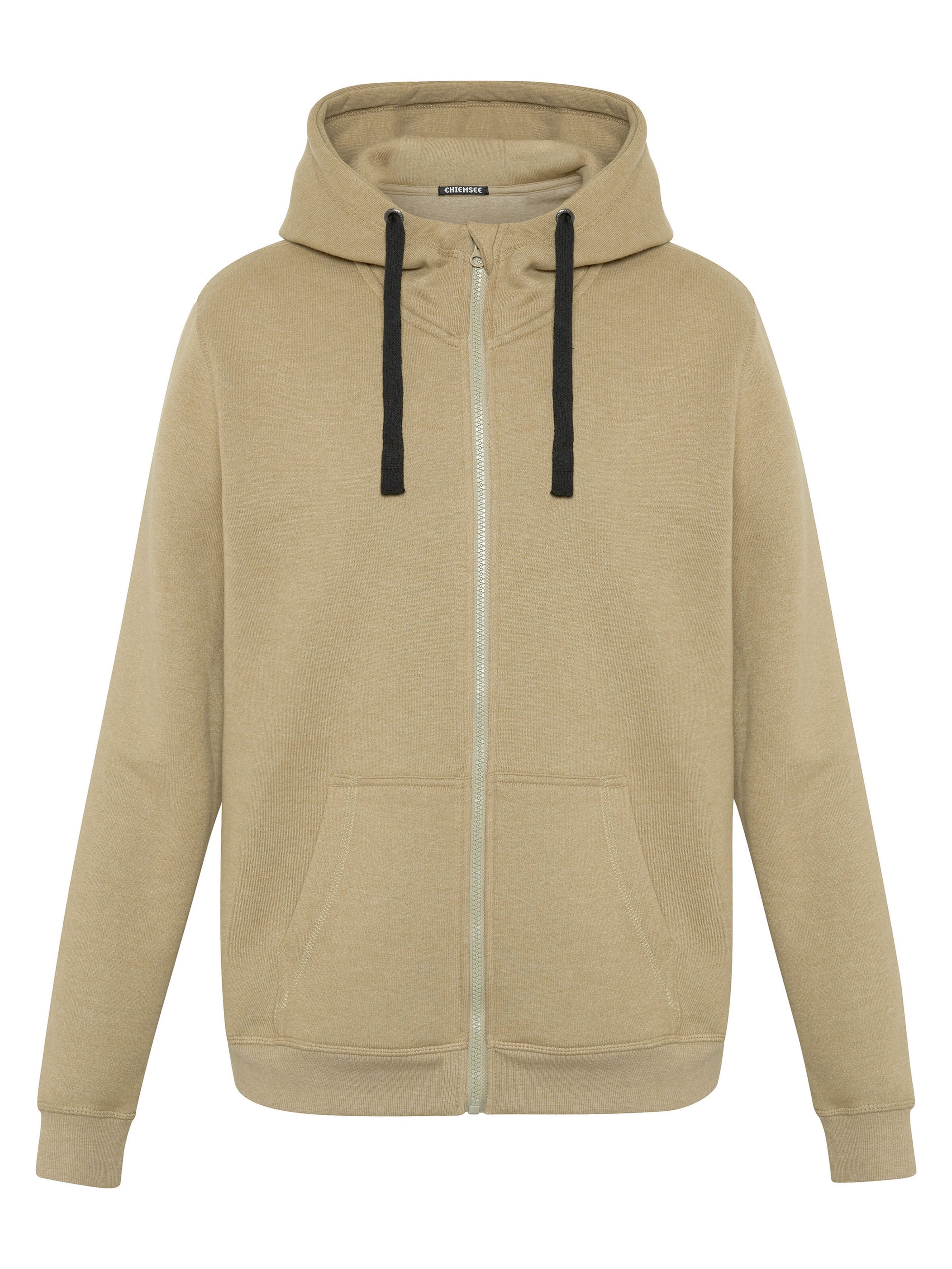 CHIEMSEE Zip-Up Hoodie in Beige: front