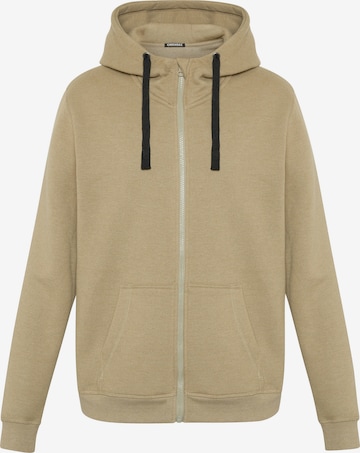 CHIEMSEE Zip-Up Hoodie in Beige: front