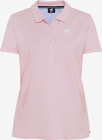 Polo Sylt Polo ' mit langer Knopfleiste ' in Pink: Vorderseite
