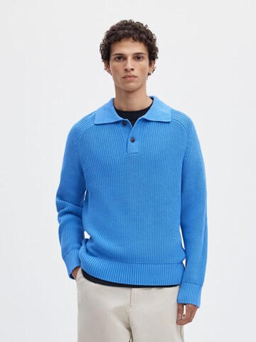 SELECTED Trui in Blauw: voorkant