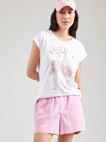 T-shirt 'Fl44ami' Hailys en blanc : devant