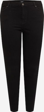 Vero Moda Curve Skinny Jeans 'LORA' in Zwart: voorkant