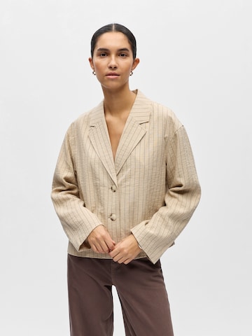 Blazer 'OBJRINI' OBJECT en beige : devant