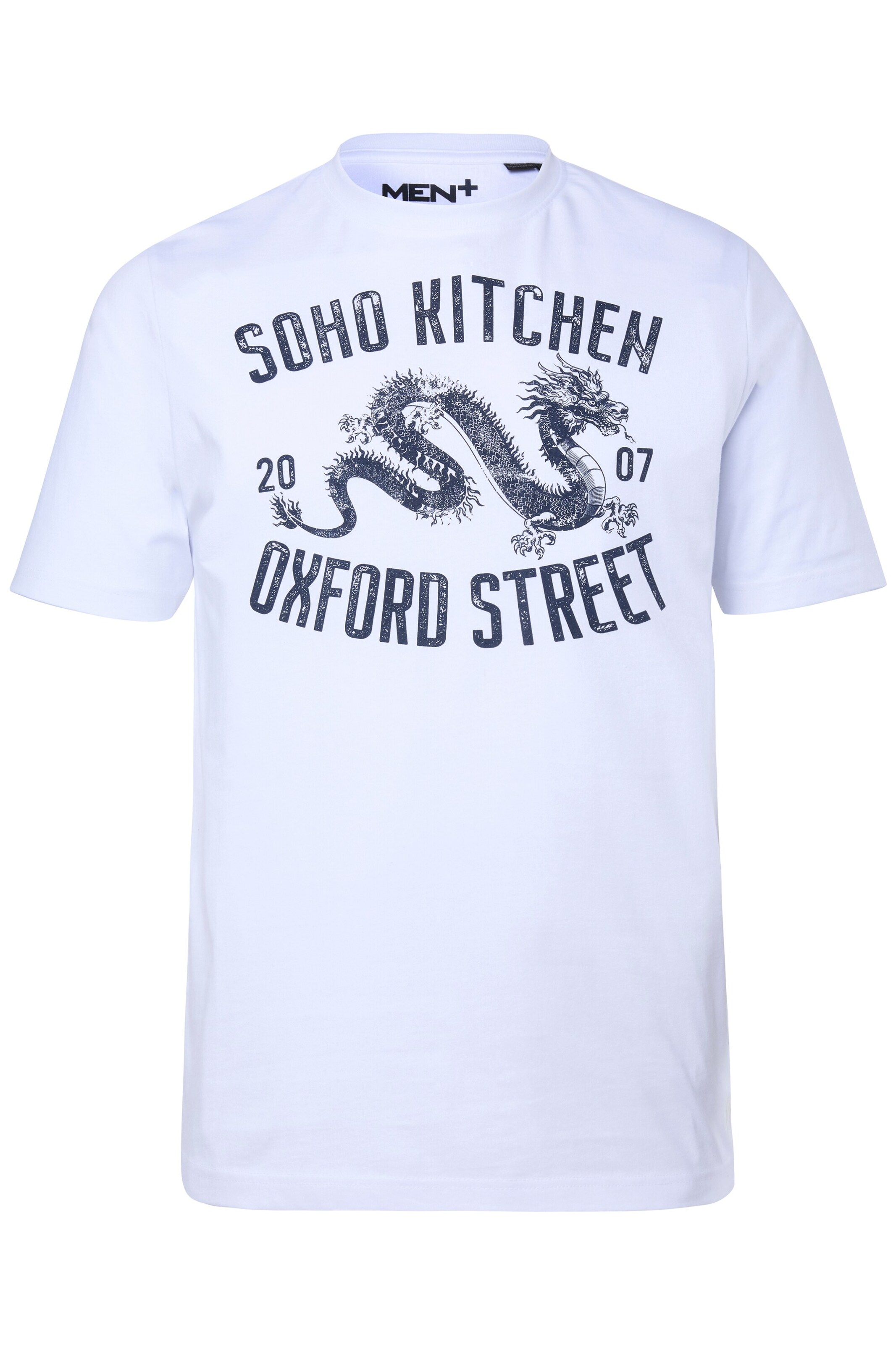 Men Plus Shirt in White: front